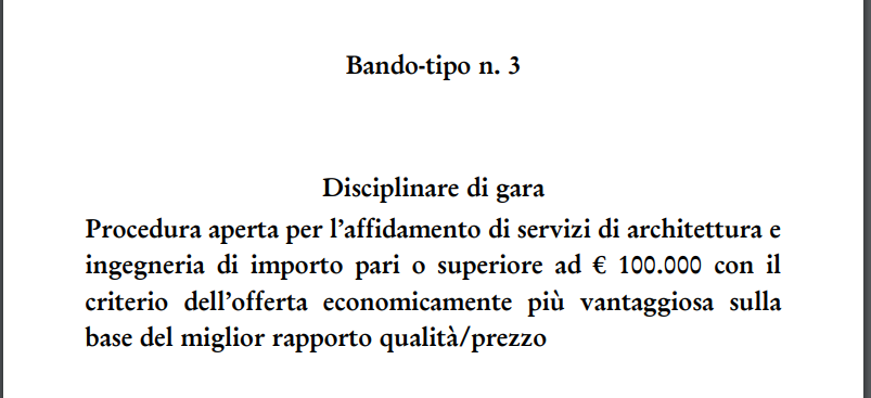 bando tipo anac
