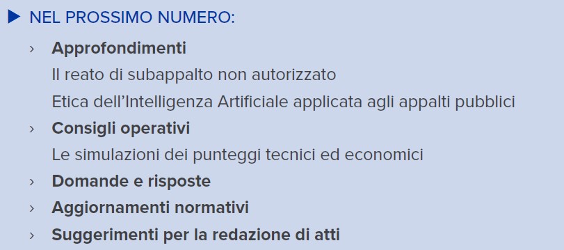 Le gare d’appalto. Strategie per le imprese – n.8/2024 1 gare012025