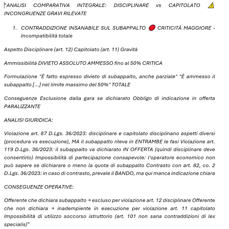 Incongruenze tra Disciplinare e Capitolato: come evitarle con l’IA (MIA) 1 mia 01