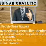 Webinar Gratuito: Focus Decreto Semplificazioni - Il nuovo collegio consultivo tecnico