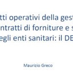 Aspetti operativi della gestione dei contratti di forniture e servizi negli enti sanitari: il DEC